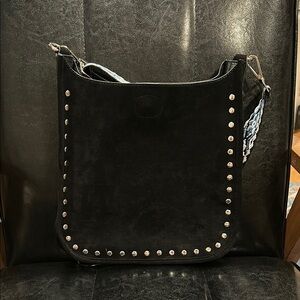 Black Studded Shoulder Bag